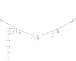 Bransoletka srebrna z cyrkoniami - koła