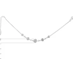 Bransoletka srebrna z cyrkoniami - serca