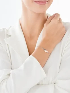 Bransoletka srebrna z cyrkoniami