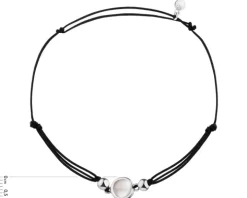 Bransoletka srebrna  z elementami srebra i kociego oka