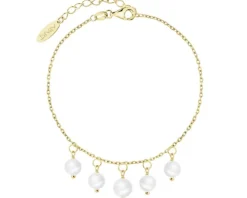 Bransoletka srebrna z perłami