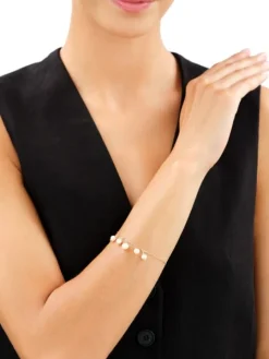 Bransoletka srebrna z perłami