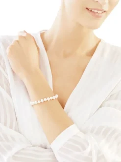 Bransoletka srebrna z perłami