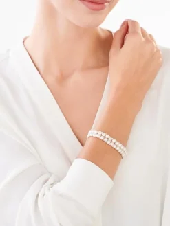 Bransoletka srebrna z perłami