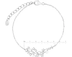 Bransoletka srebrna z perłami i cyrkoniami