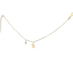 Bransoletka srebrna ze szkłem - stópki, chłopiec