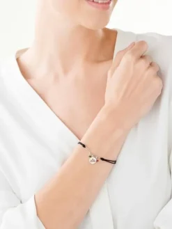 Bransoletka srebrna ze szkłem - kwiat lotosu