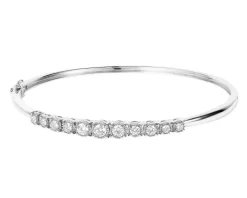 Bransoletka z białego złota z brylantami - 0,95 ct - próba 585