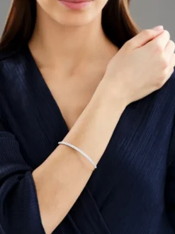 Bransoletka z białego złota z brylantami - 2,02 ct - próba 750