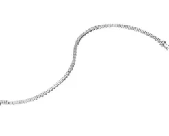 Bransoletka z białego złota z brylantami - 18 cm - 0,32 ct - próba 585