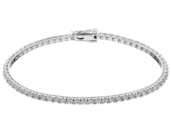 Bransoletka z białego złota z brylantami - 18 cm - 2,30 ct - próba 750