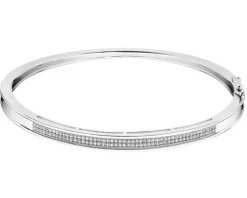 Bransoletka z białego złota z diamentami - 0,24 ct - próba 585