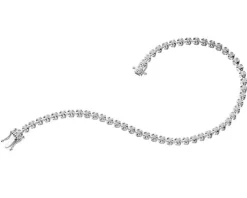 Bransoletka z białego złota z brylantami - 19 cm - 0,76 ct - próba 585