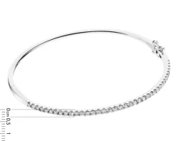 Bransoletka z białego złota z brylantami - 1,00 ct - próba 585