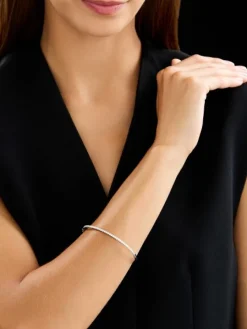 Bransoletka z białego złota z brylantami - 1,00 ct - próba 585