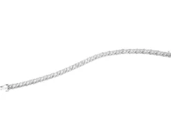 Bransoletka z białego złota z diamentami - 18 cm - 0,25 ct - próba 585