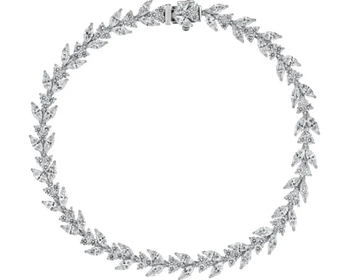 Bransoletka z białego złota z diamentami - 19 cm - 5,24 ct - próba 750