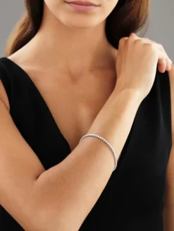 Bransoletka z białego złota z brylantami - 19 cm - 2,07 ct - próba 750