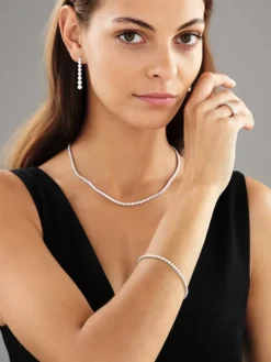 Bransoletka z białego złota z brylantami - 19 cm - 2,07 ct - próba 750