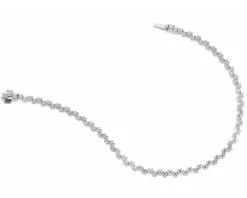 Bransoletka z białego złota z brylantami - 18 cm - 2,17 ct - próba 585
