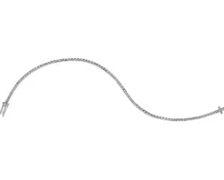 Bransoletka z białego złota z brylantami - 18 cm - 0,50 ct - próba 585