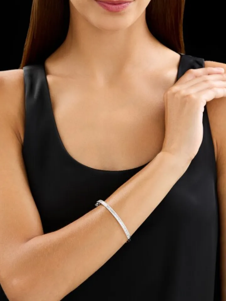 Bransoletka z białego złota z diamentami - 2,22 ct - próba 585