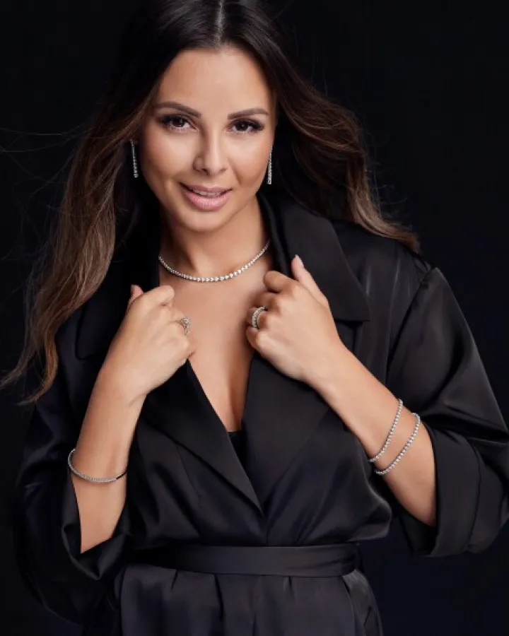 Bransoletka z białego złota z brylantami - 19 cm - 4,25 ct - próba 750