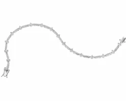 Bransoletka z białego złota z brylantami - 18 cm - 2,00 ct - próba 585