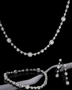 Bransoletka z białego złota z brylantami - 18 cm - 2,56 ct - próba 750