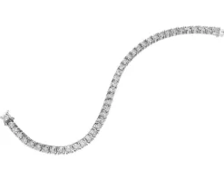 Bransoletka z białego złota z brylantami - 19 cm - 2,64 ct - próba 585