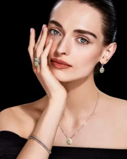 Bransoletka z białego złota z brylantami - 18 cm - 2,10 ct - próba 585