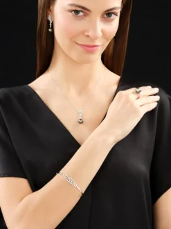 Bransoletka z białego złota z brylantami - 1,15 ct - próba 585