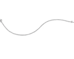 Bransoletka z białego złota z brylantami - 18 cm - 1,00 ct - próba 585