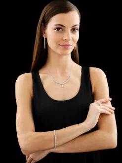 Bransoletka z białego złota z brylantami - 19 cm - 2,01 ct - próba 585