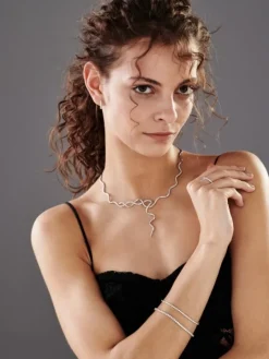 Bransoletka z białego złota z brylantami - 18 cm - 2,00 ct - próba 750