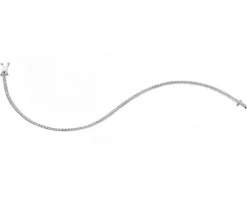 Bransoletka z białego złota z diamentami - 18 cm - 0,24 ct - próba 585