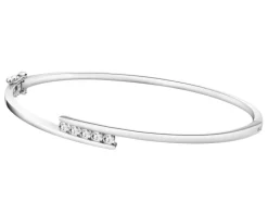 Bransoletka z białego złota z brylantami - 0,41 ct - próba 585