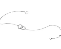 Bransoletka z białego złota z diamentami - 0,05 ct - próba 375