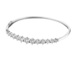 Bransoletka z białego złota z brylantami - 1,34 ct - próba 585