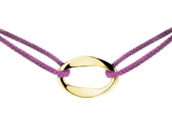 Bransoletka z cyrkoniami i elementami z żółtego złota