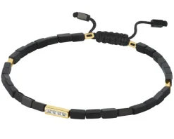 Bransoletka z diamentami, agatami i elementami żółtego złota - próba 375