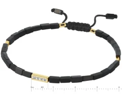 Bransoletka z diamentami, agatami i elementami żółtego złota - próba 375