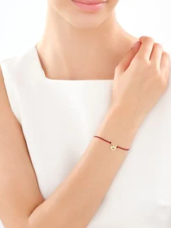 Bransoletka z elementami srebra - serce