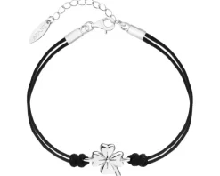 Bransoletka z elementami srebra - koniczyna