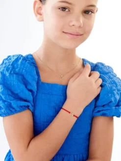 Bransoletka z elementami żółtego złota i diamentem - litera A - 0,003 ct - próba 375