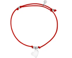 Bransoletka z elementami srebrna - serce