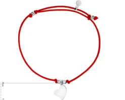 Bransoletka z elementami srebrna - serce