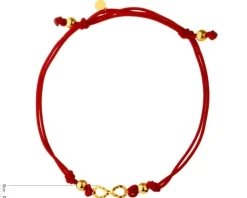 Bransoletka z elementami z żółtego złota - nieskończoność