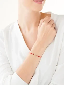 Bransoletka z elementami z żółtego złota - nieskończoność