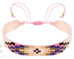 Bransoletka z elementami z żółtego złota i koralikami